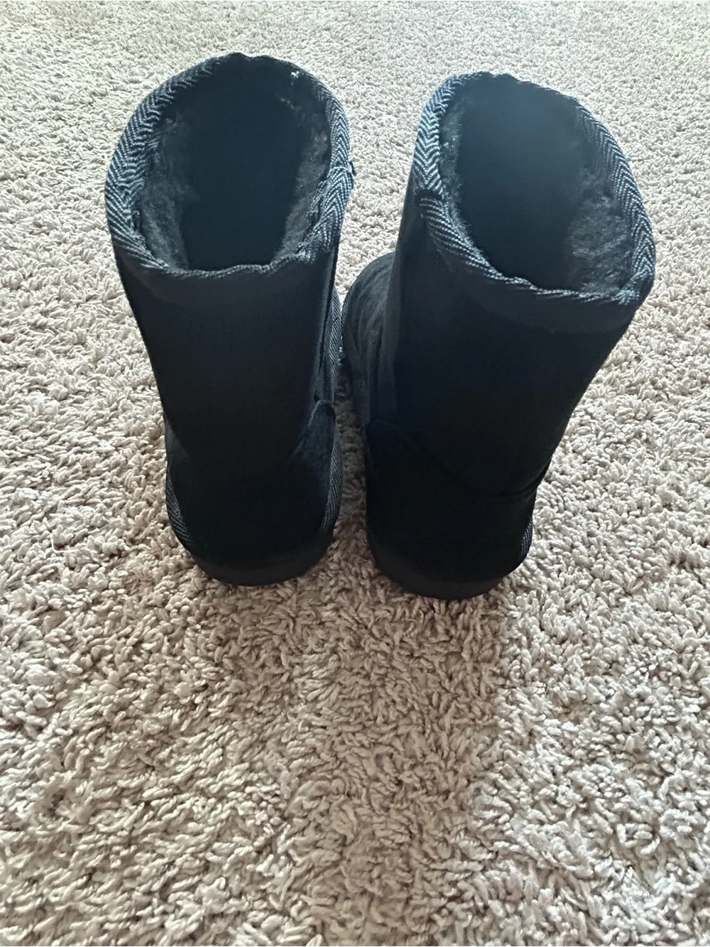 The Children's Place Black Plush-Lined Kids Pull-On Boots